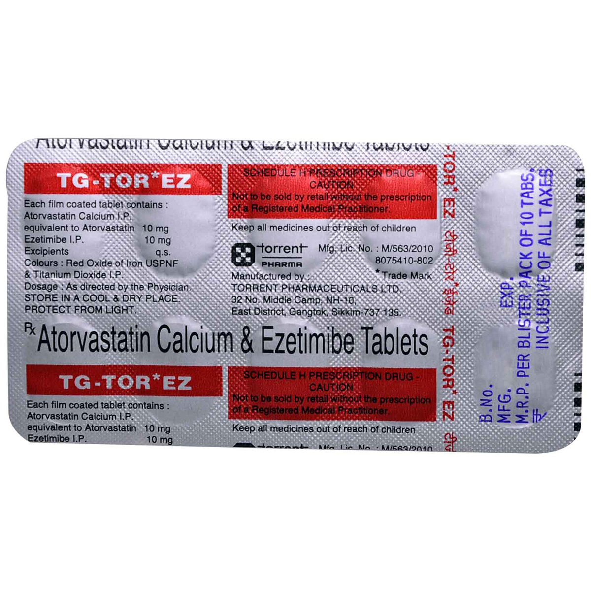 TG-Tor EZ Tablet 10's, Pack of 10 TABLETS TG-Tor EZ Tablet 10's, Pack of 10 TABLETS