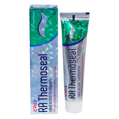 RA Thermoseal Rapid Action Mint Flavour Sensitive Teeth &amp; Cavity Protection Toothpaste, 50 gm, Pack of 1