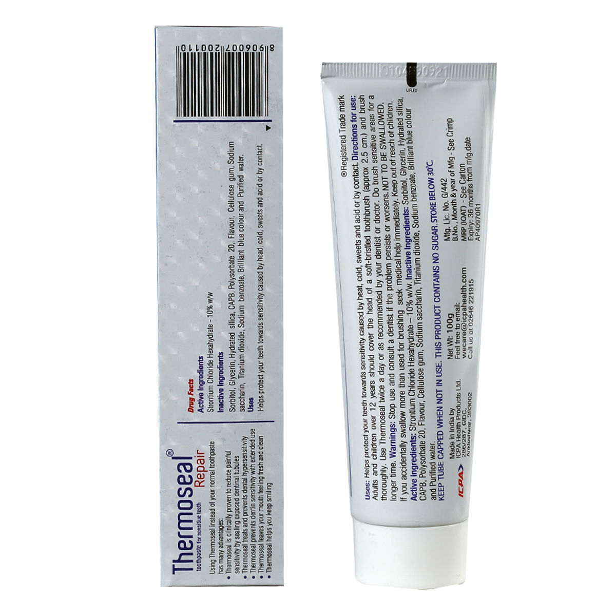 Thermoseal Repair Toothpaste 100 gm Price, Uses, Side Effects