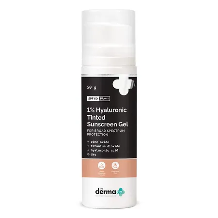 The Derma Co 1% Hyaluronic Tinted Sunscreen, 50 gm