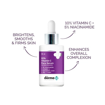 The Derma Co 10% Vitamin C Face Serum, 30 ml, Pack of 1