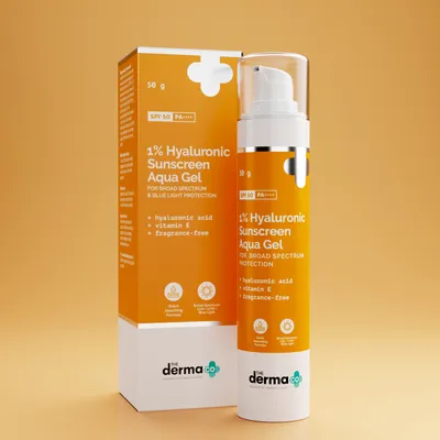 The Derma Co 1% Hyaluronic Sunscreen Aqua Gel, 50 gm का उपयोग, फायदे ,साइड  इफेक्ट,कीमत in Hindi | अपोलो फार्मेसी