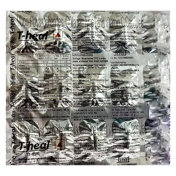 T-Heal Capsule 15's, Pack of 15 CapsuleS T-Heal Capsule 15's, Pack of 15 CapsuleS