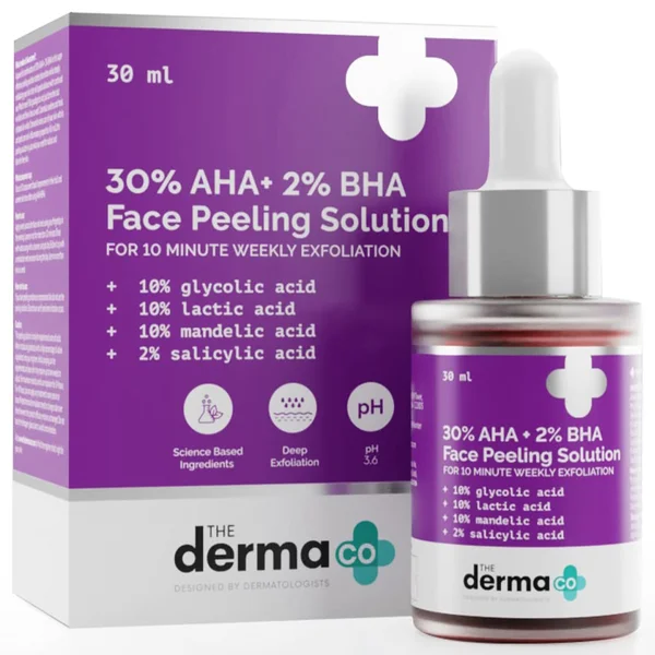 The Derma Co 30% AHA + 2% BHA Peeling Solution, 30 ml