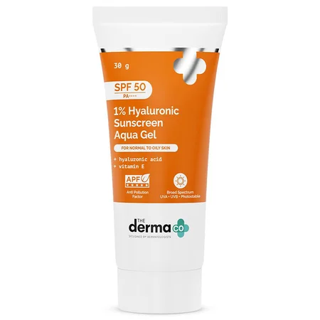 The Derma Co 1% Hyaluronic SPF 50 PA++++ Aqua Gel, 30 gm