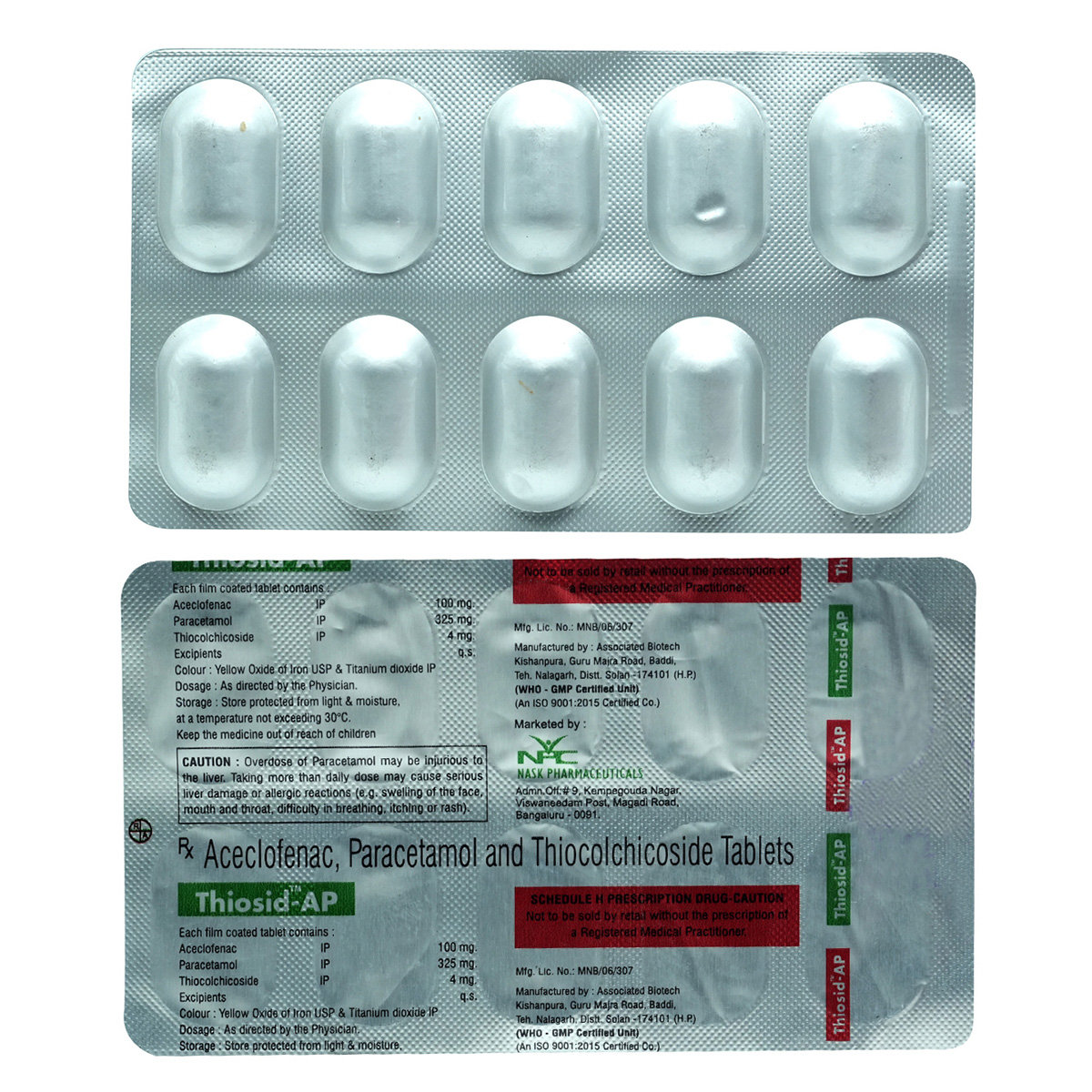 Thiosid AP Tablet 10's, Pack of 10 TabletS Thiosid AP Tablet 10's, Pack of 10 TabletS