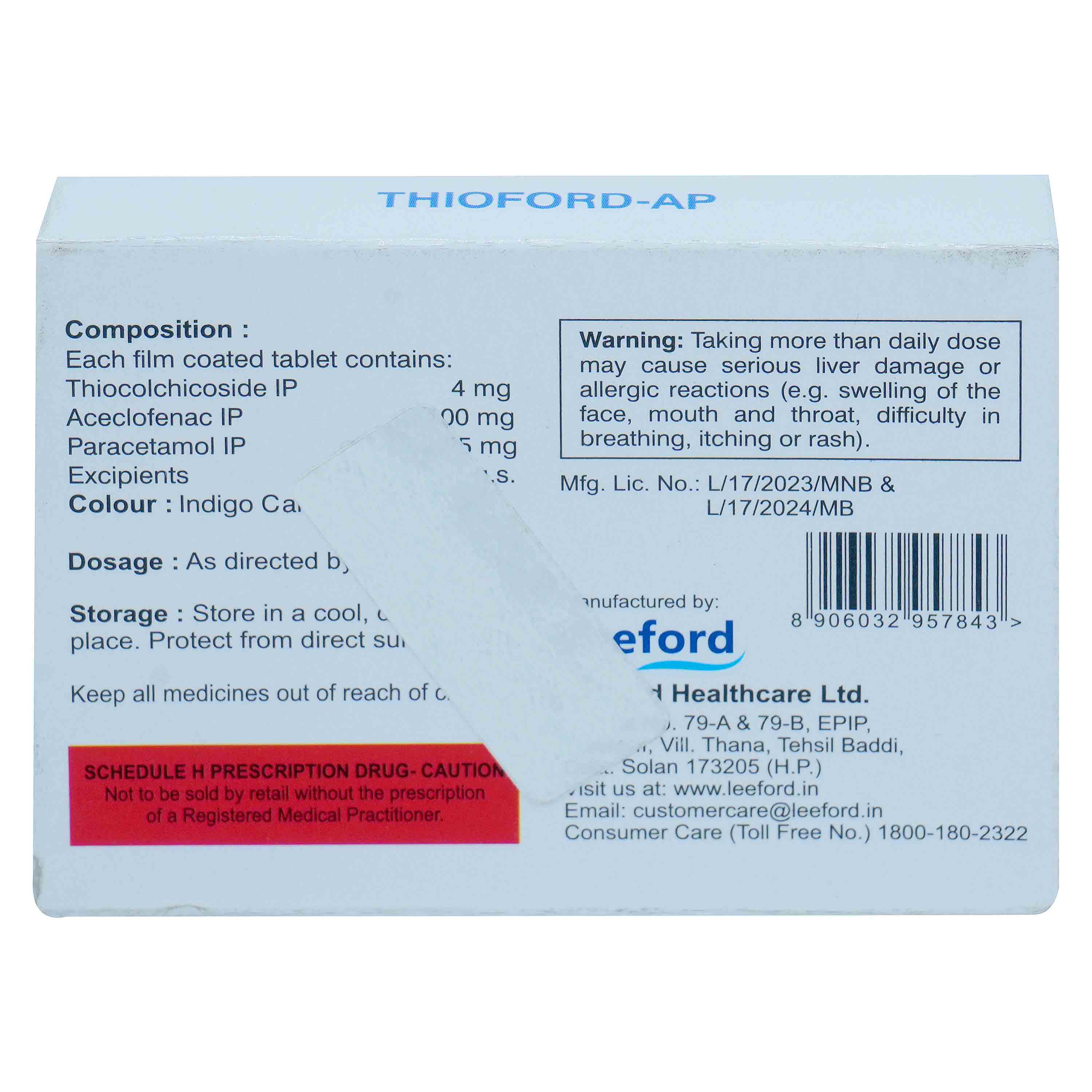 Thioford-AP Tablet 10's, Pack of 10 Thioford-AP Tablet 10's, Pack of 10