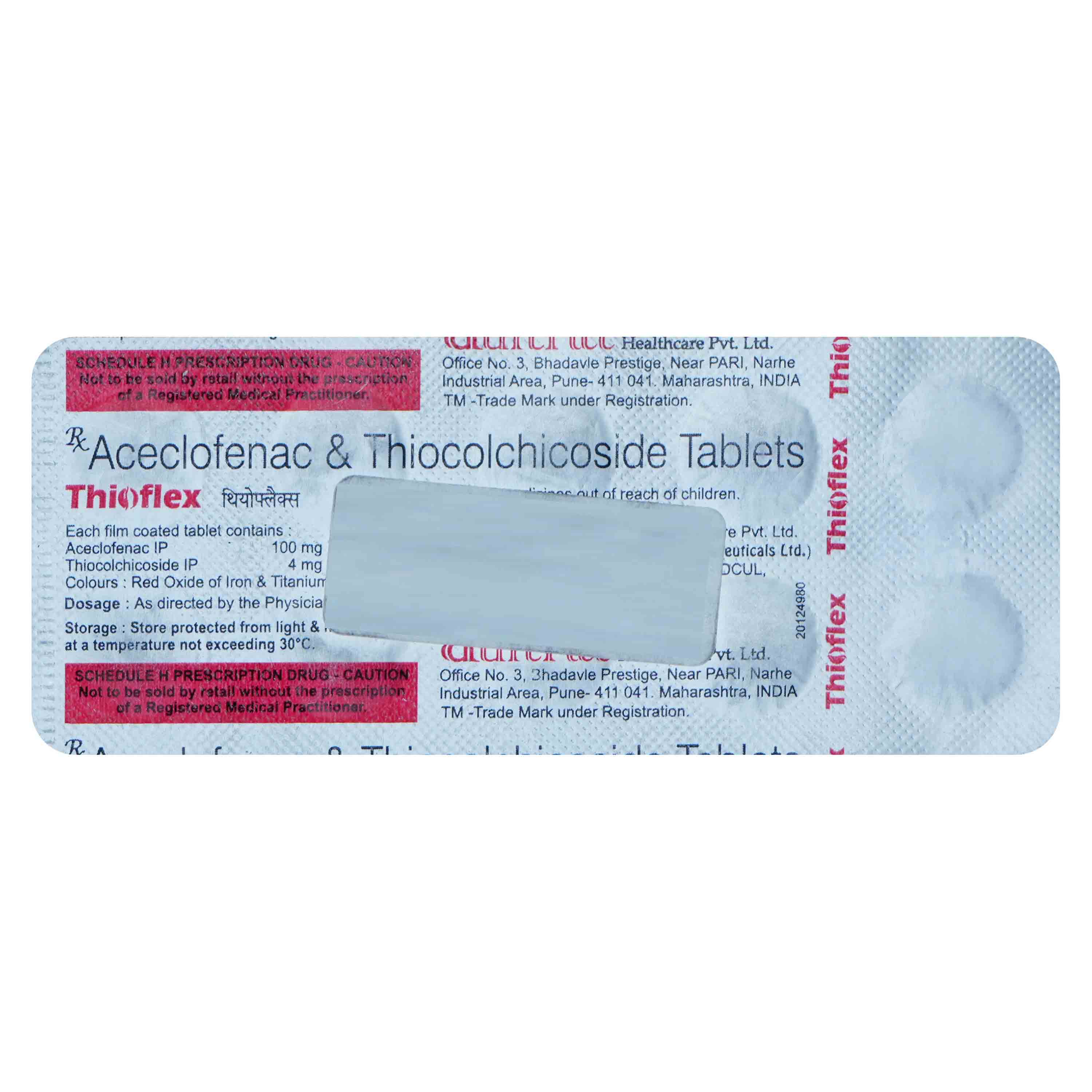 Thioflex Tablet 10's, Pack of 10 TABLETS Thioflex Tablet 10's, Pack of 10 TABLETS