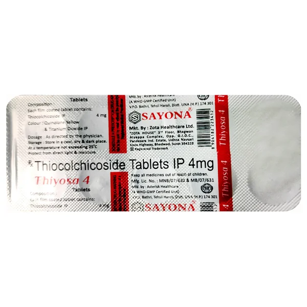 Thiyosa 4 Tablet 10's, Pack of 10