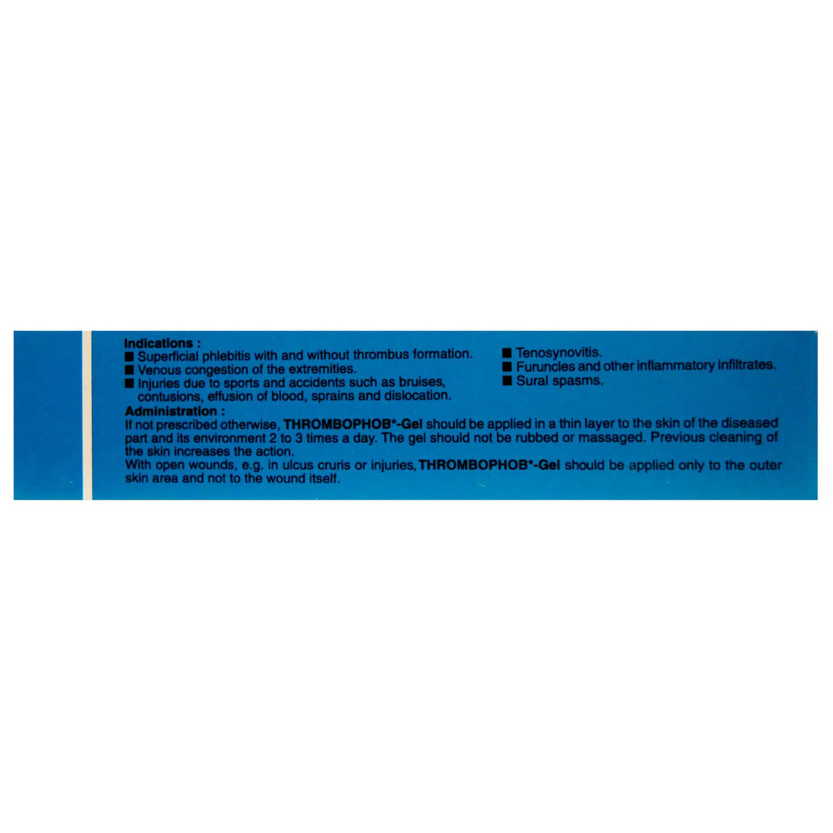Thrombophob Gel 20 gm, Pack of 1 GEL Thrombophob Gel 20 gm, Pack of 1 GEL