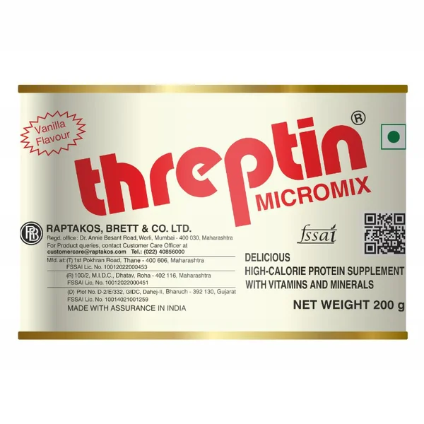 Threptin Micromix Vanilla Flavour Powder, 200 gm, Pack of 1