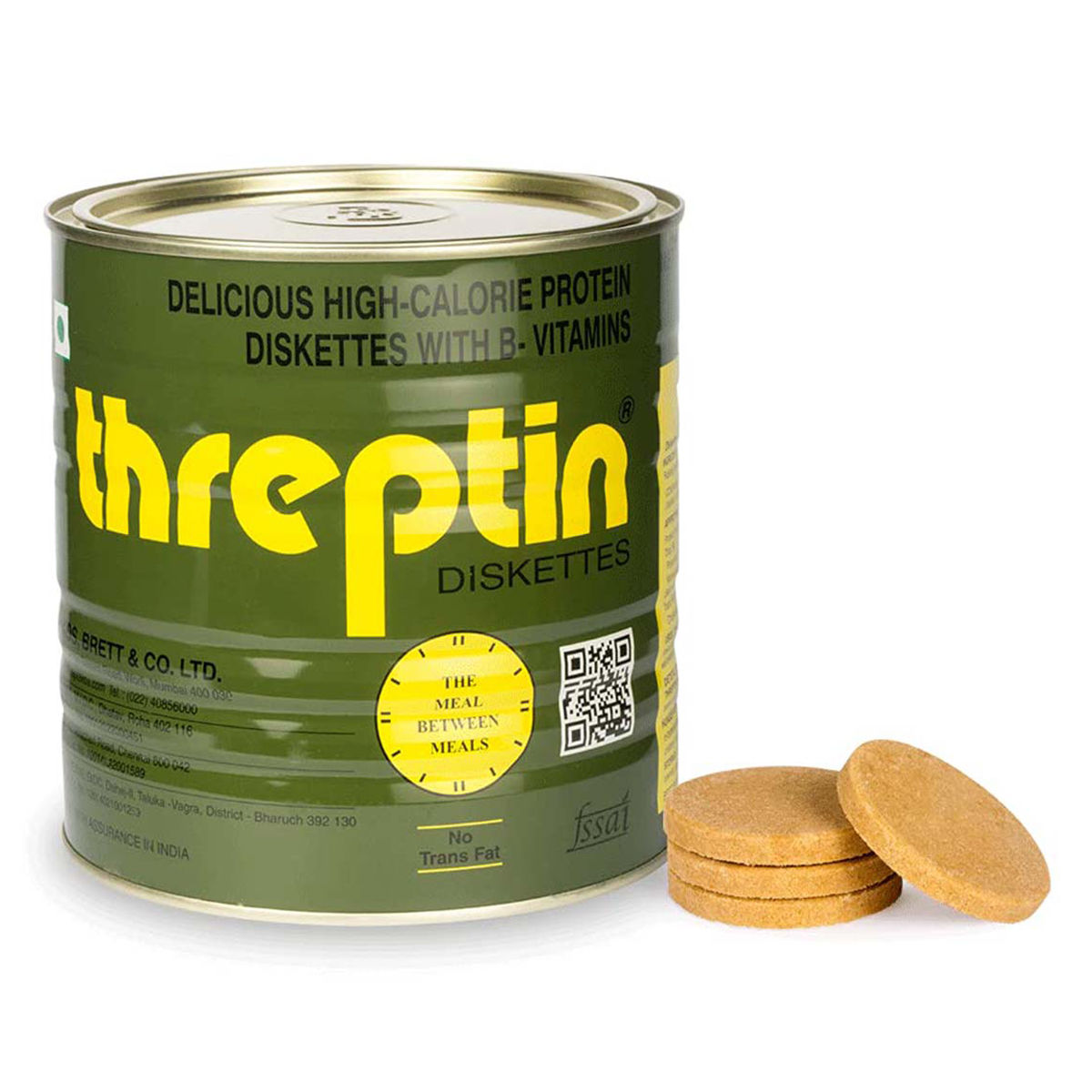 Buy Threptin High-Calorie Protein Vanilla Flavour Diskettes, 1 kg Online