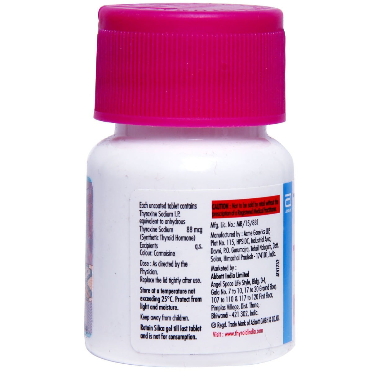Thyronorm 88mcg Tablet 120's, Pack of 1 TABLET Thyronorm 88mcg Tablet 120's, Pack of 1 TABLET