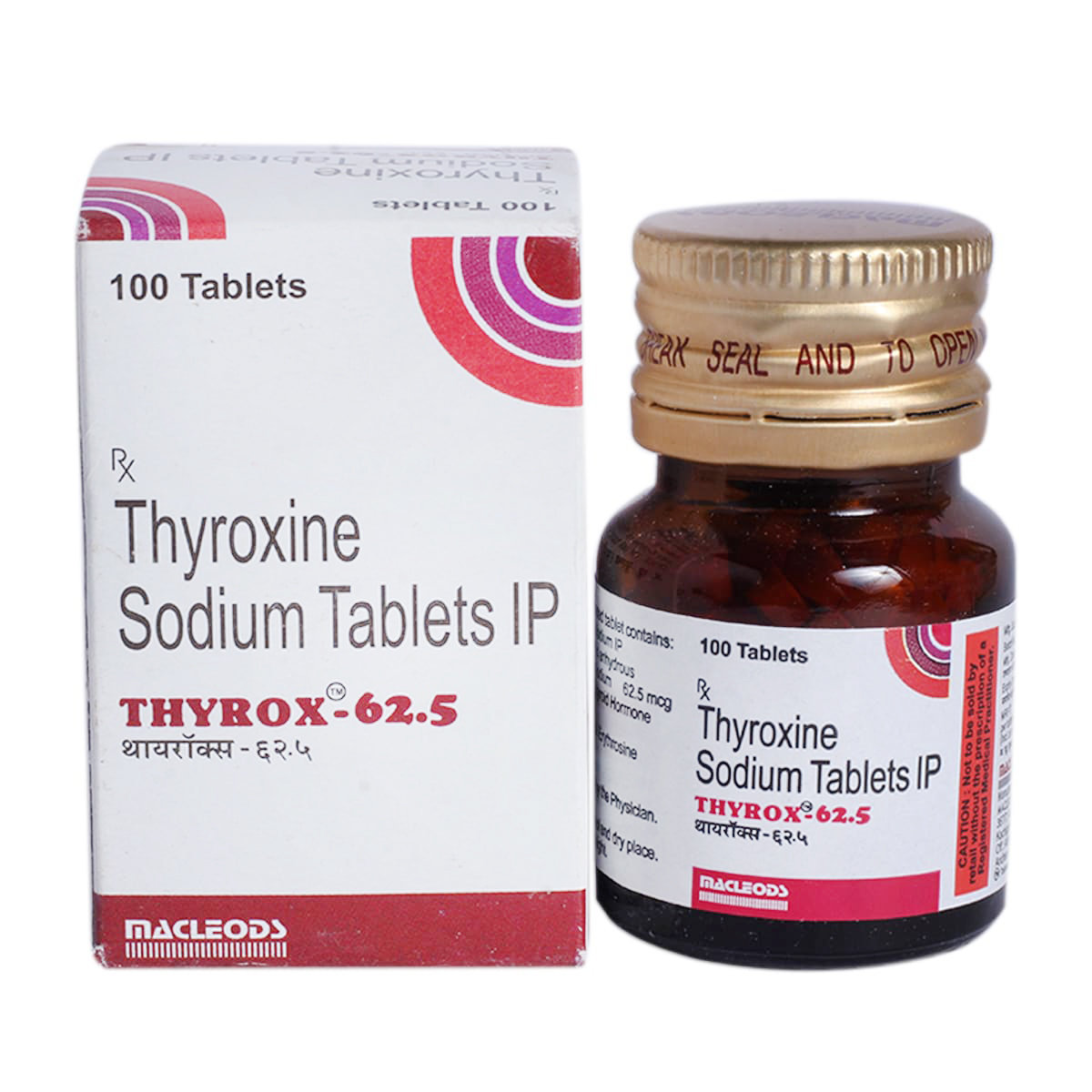 Thyrox 62.5 Tablet 100's, Pack of 1 TABLET Thyrox 62.5 Tablet 100's, Pack of 1 TABLET
