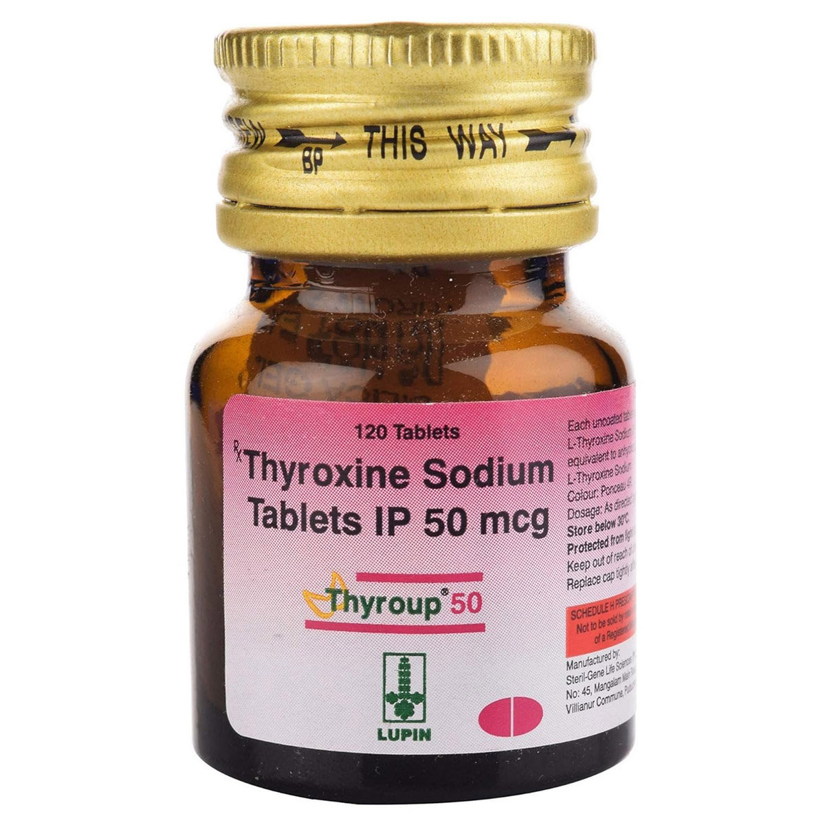 Thyroup 50 Tablet 120's, Pack of 1 TABLET Thyroup 50 Tablet 120's, Pack of 1 TABLET