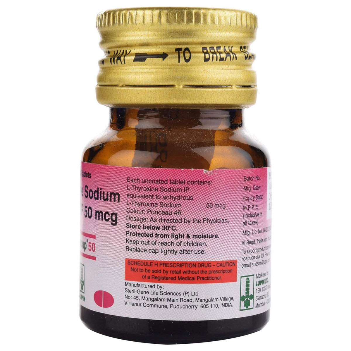 Thyroup 50 Tablet 120's, Pack of 1 TABLET Thyroup 50 Tablet 120's, Pack of 1 TABLET