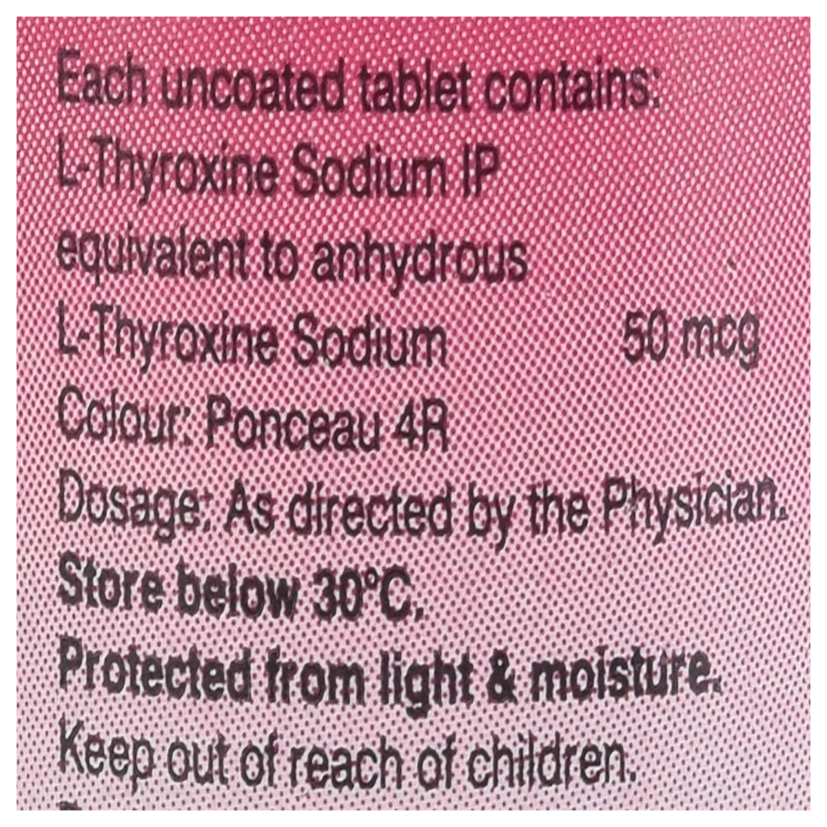 Thyroup 50 Tablet 120's, Pack of 1 TABLET Thyroup 50 Tablet 120's, Pack of 1 TABLET