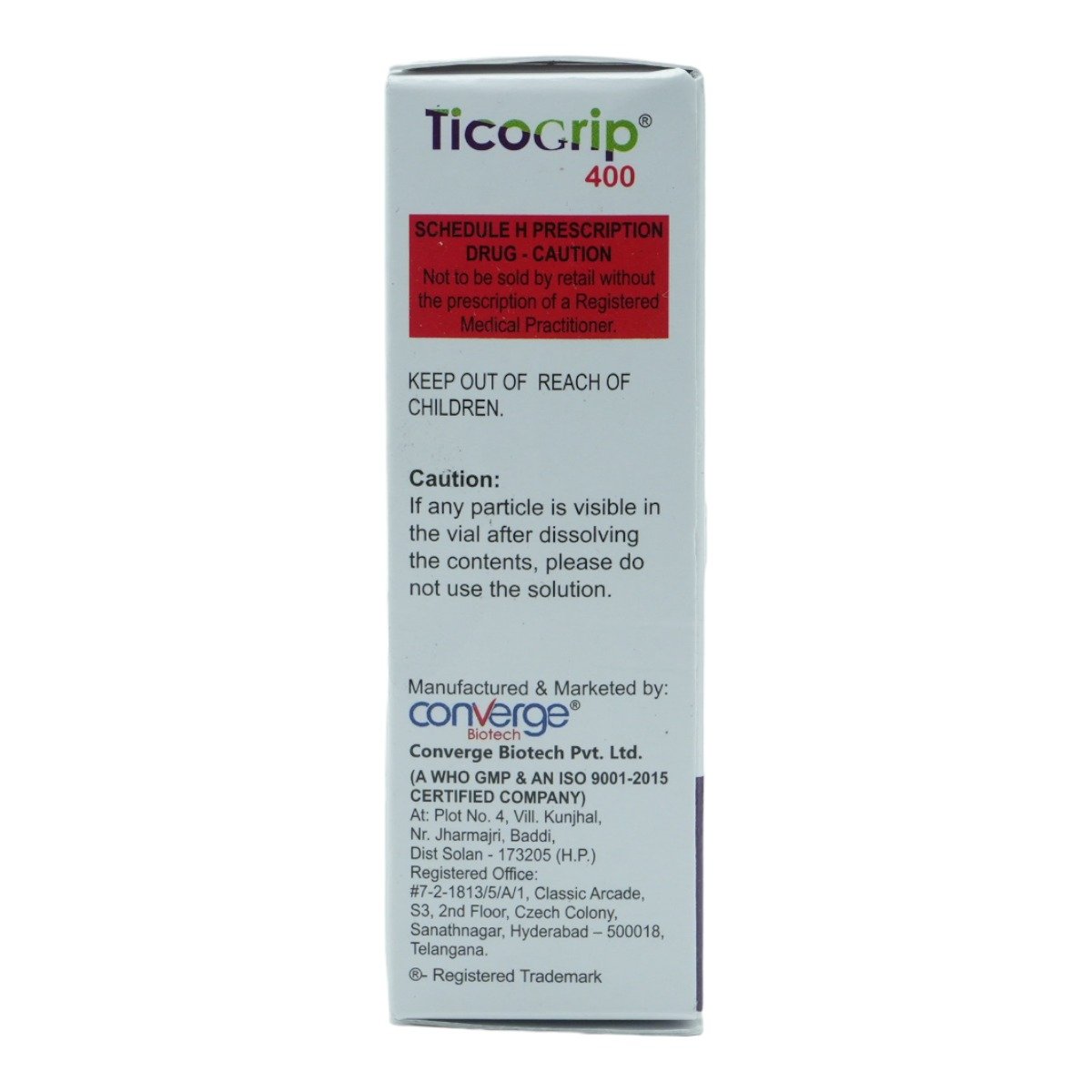 Ticogrip 400Mg Inj, Pack of 1 Injection Ticogrip 400Mg Inj, Pack of 1 Injection
