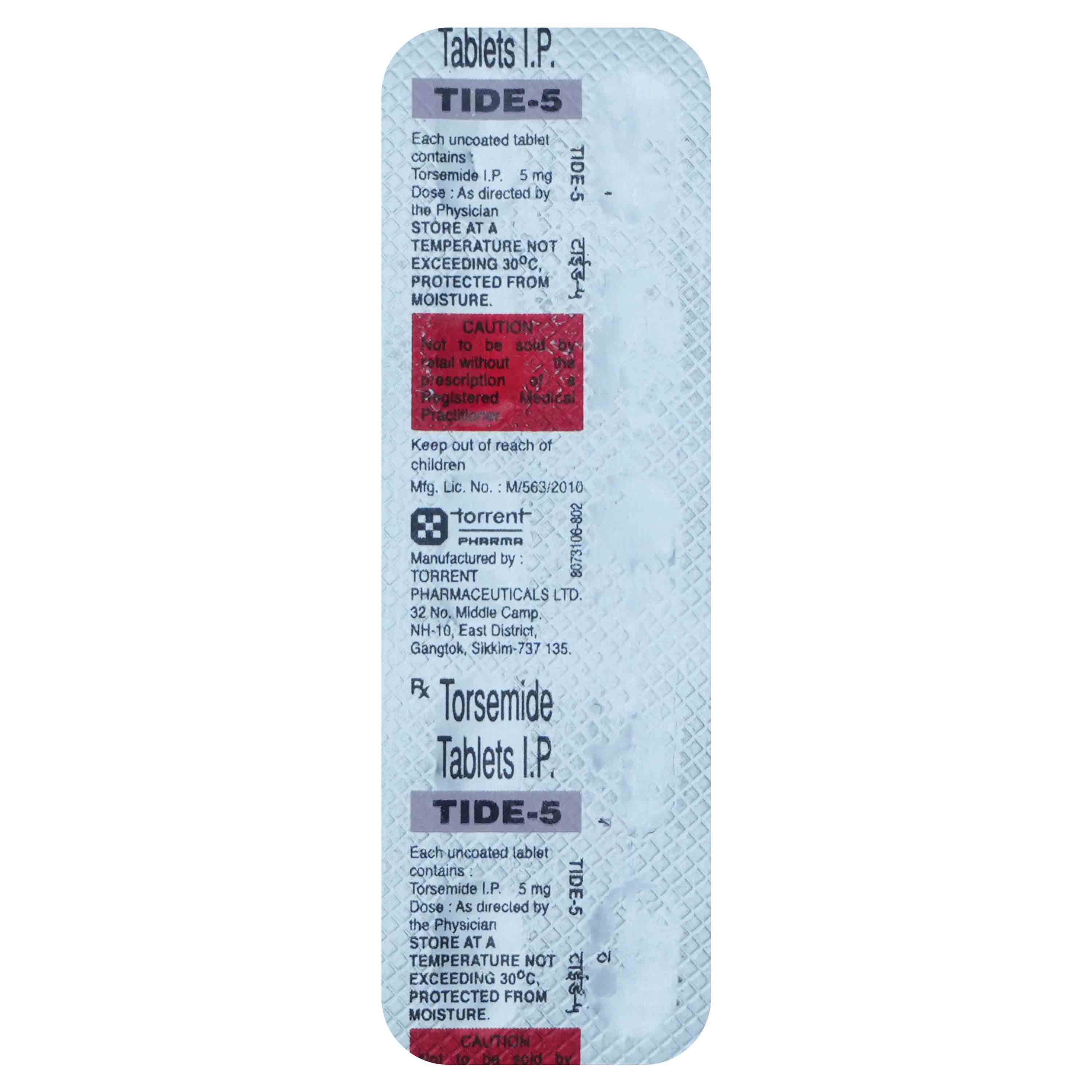Tide-5 Tablet 10's, Pack of 10 TABLETS Tide-5 Tablet 10's, Pack of 10 TABLETS