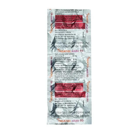 Tigatel AMH 80mg/5mg/12.5mg Tablet 10's