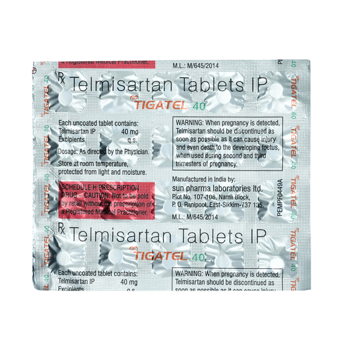 Tigatel 40 Tablet 20's, Pack of 20 TabletS Tigatel 40 Tablet 20's, Pack of 20 TabletS