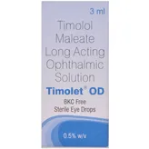 Timolet OD Eye Drops 3 ml, Pack of 1 EYE DROPS