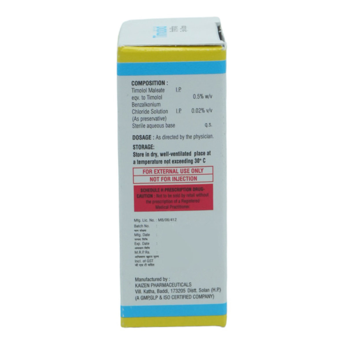 Timobid Eye Drops 5 ml, Pack of 1 Eye Drops Timobid Eye Drops 5 ml, Pack of 1 Eye Drops