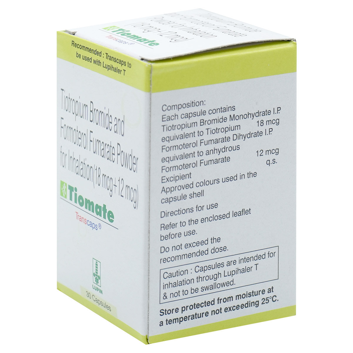 Tiomate Transcaps 30's, Pack of 1 Capsule Tiomate Transcaps 30's, Pack of 1 Capsule