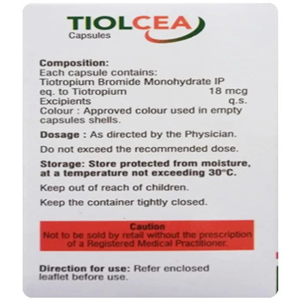 Tiolcea Powder For Inhalation Capsule 30's