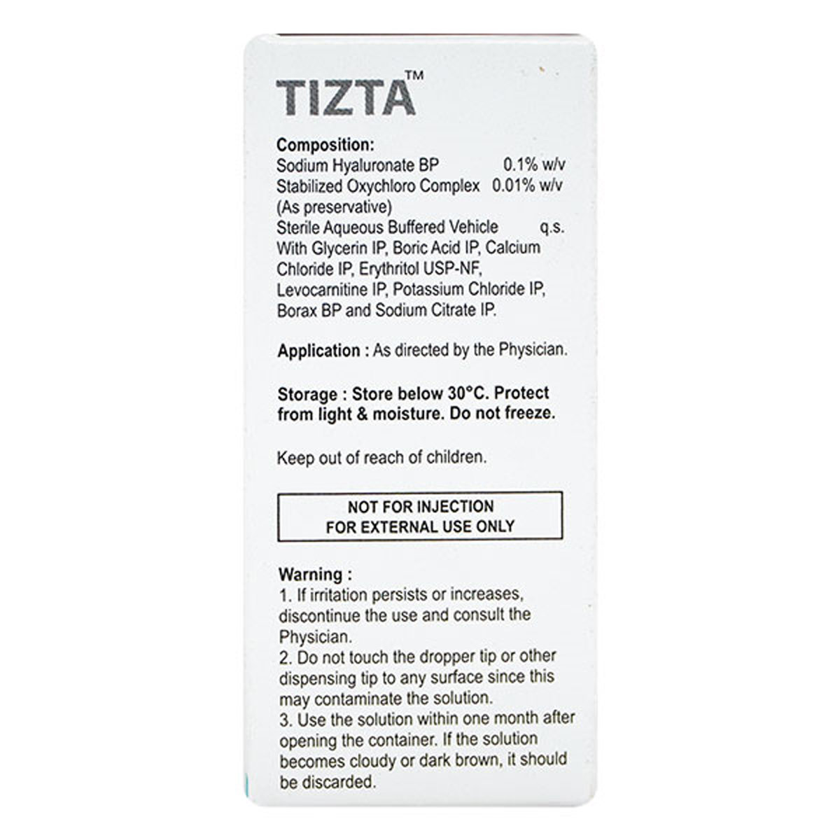Tizta Eye Drops 5 ml, Pack of 1 EYE DROPS Tizta Eye Drops 5 ml, Pack of 1 EYE DROPS