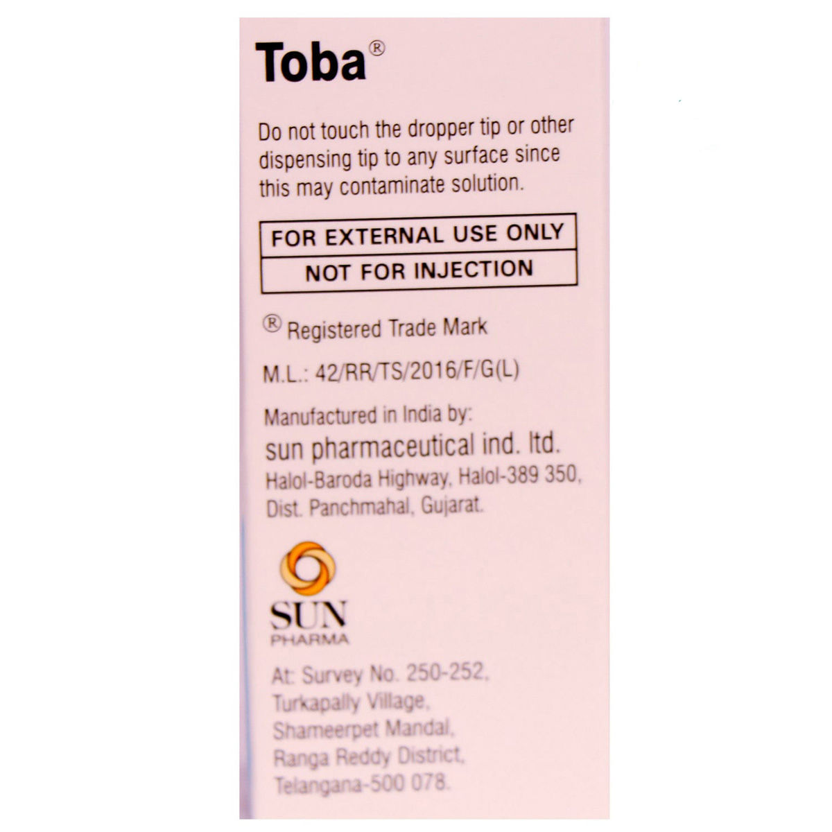 Toba Eye Drops 5 ml Price, Uses, Side Effects, Composition Apollo