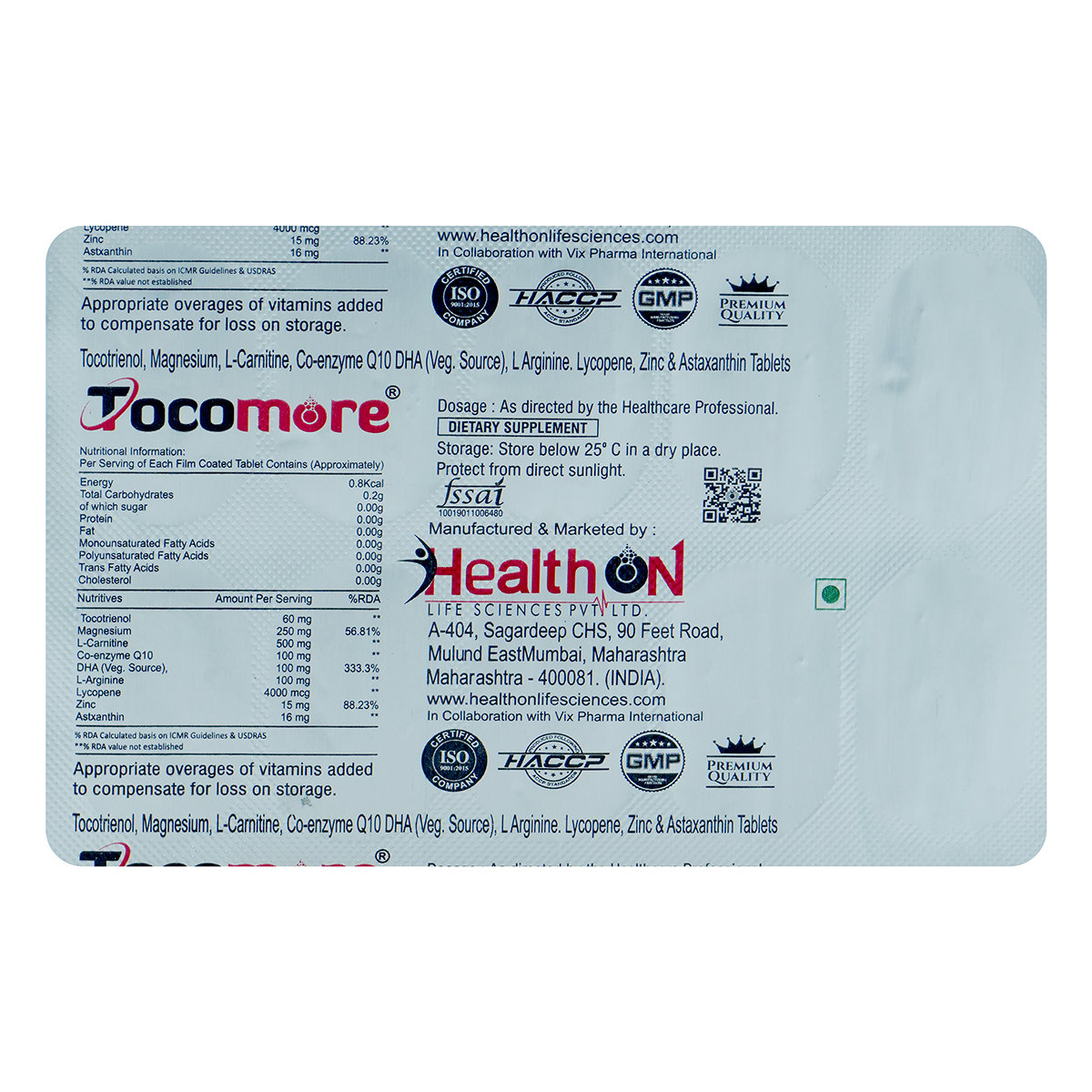 Tocomore Tablet 10's, Pack of 10 Tocomore Tablet 10's, Pack of 10