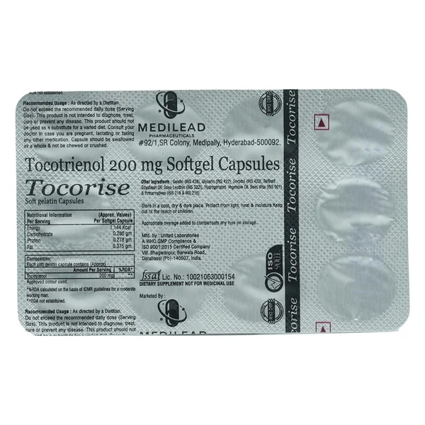 Tocorise 200 Softgel Capsule 10's, Pack of 10 CapsuleS
