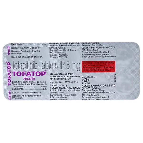 Tofatop-5 Tab 10'S, Pack of 10 TABLETS