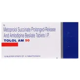 TOLOL AM 50MG TABLET, Pack of 10 TABLETS