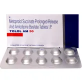 TOLOL AM 50MG TABLET, Pack of 10 TABLETS