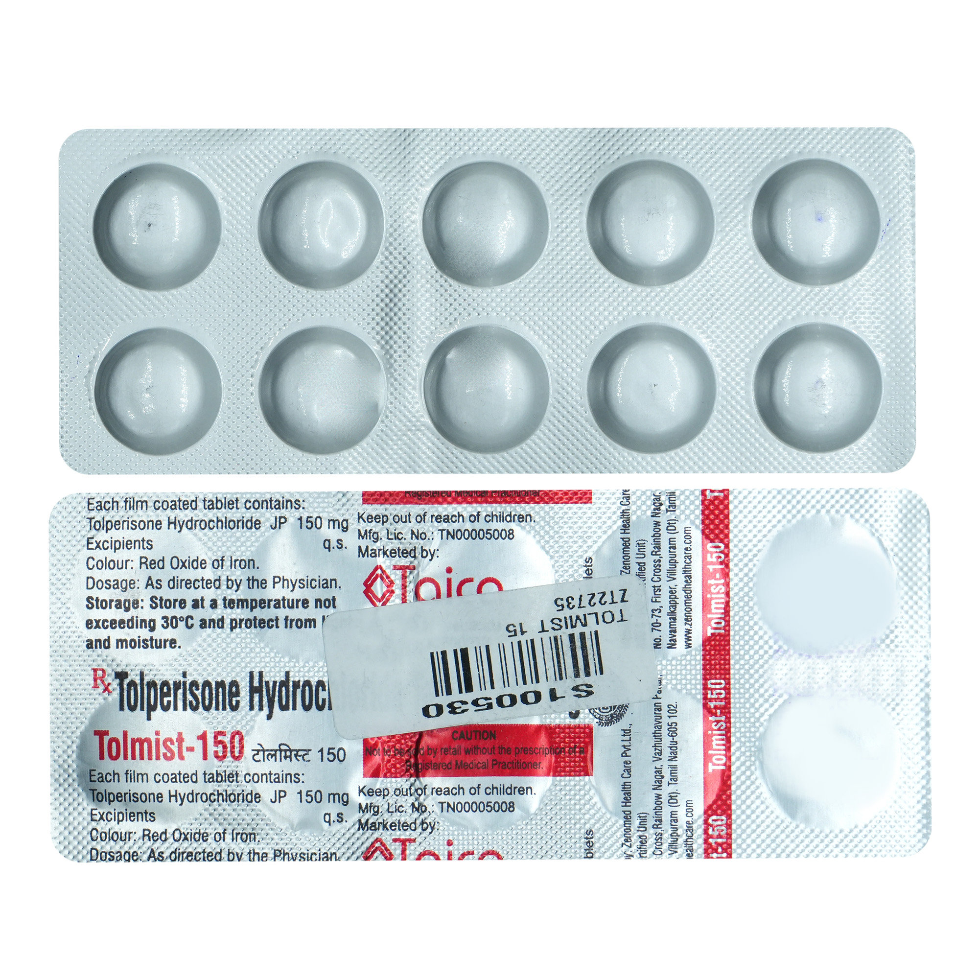 Tolmist-150 Tablet 10's, Pack of 10 TabletS Tolmist-150 Tablet 10's, Pack of 10 TabletS