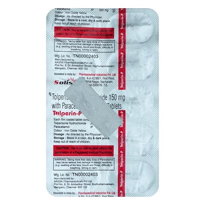 Tolperin-P Tablet 10's, Pack of 10 TABLETS