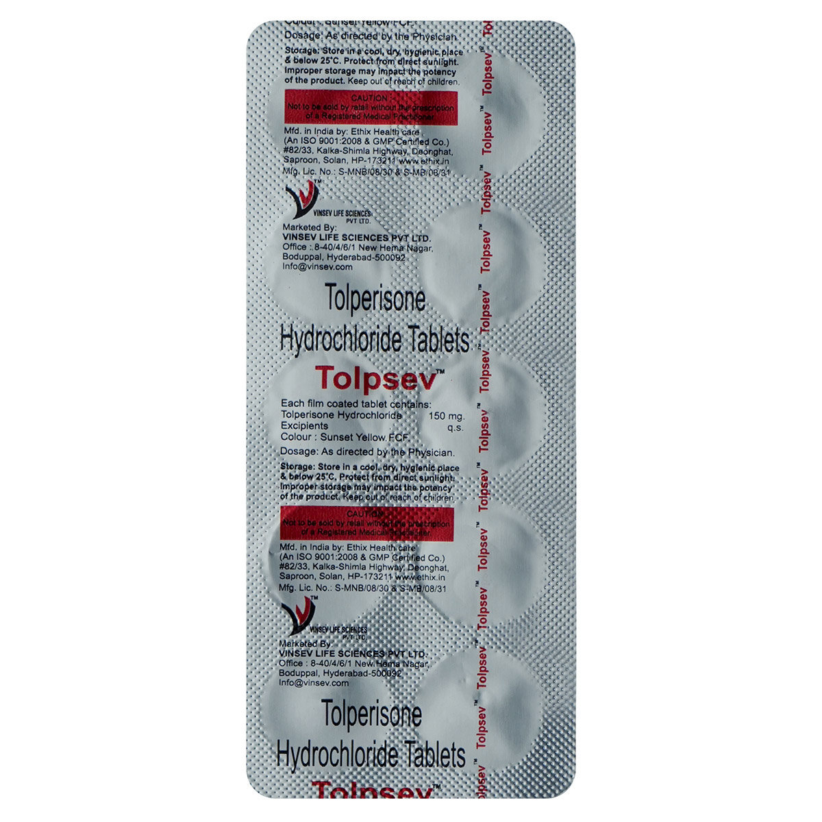 Tolpsev Tablet 10's, Pack of 10 TabletS Tolpsev Tablet 10's, Pack of 10 TabletS