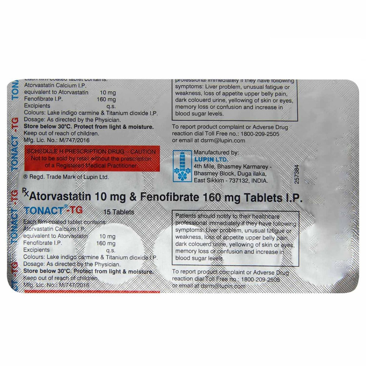Tonact-TG Tablet 15's, Pack of 15 TABLETS Tonact-TG Tablet 15's, Pack of 15 TABLETS