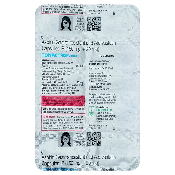 Tonact-ASP 20/150 Capsule 10's