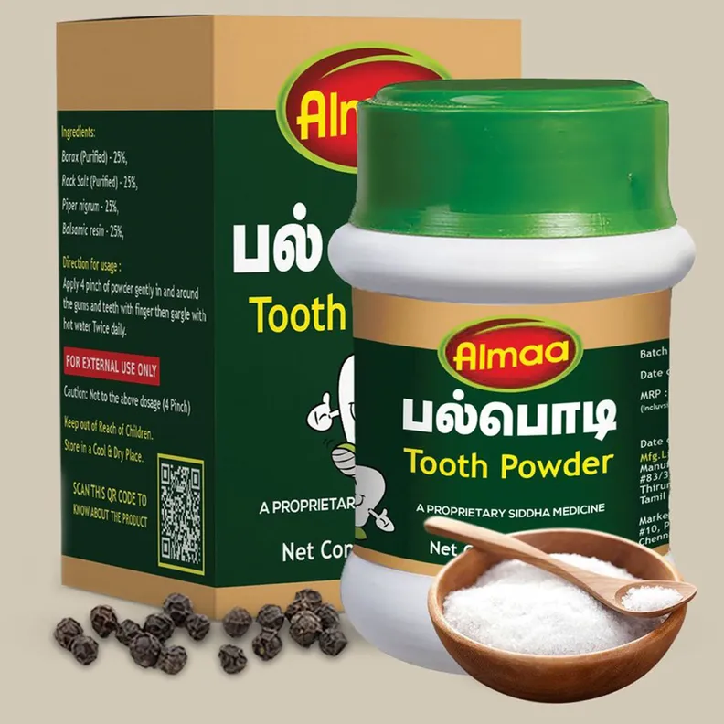 Buy Almaa Tooth Powder, 100 gm | 19 Minutes Delivery | Apollo Pharmacy