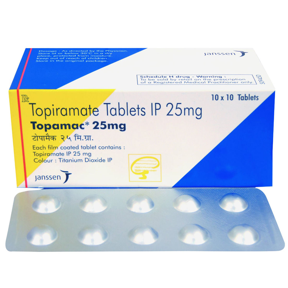 Buy Topamac 25 mg Tablet 10's Online