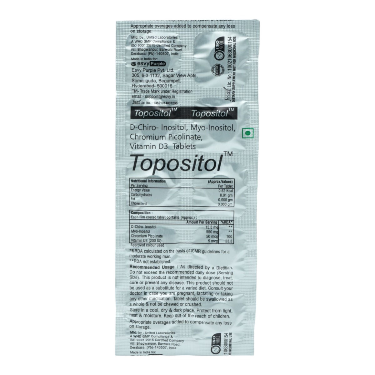 Buy Topositol Tablet 10's Online