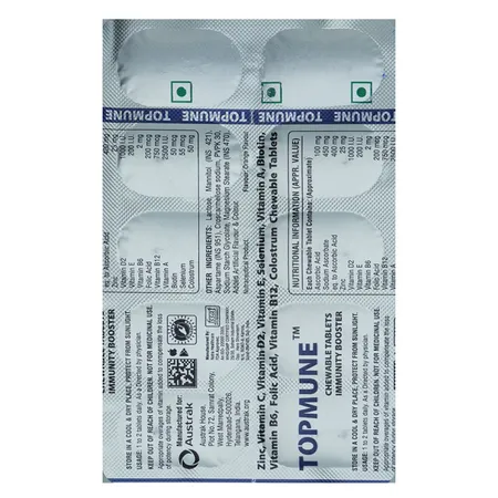 Topmune Chewable Tablet 10's