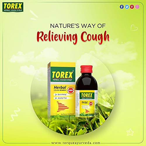 Torex Tulsi & Honey Herbal Cough Syrup, 100 ml, Pack of 1 Torex Tulsi & Honey Herbal Cough Syrup, 100 ml, Pack of 1
