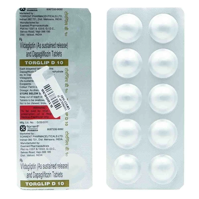 Torglip D 10 Tablet 10's, Pack of 10 TABLETS