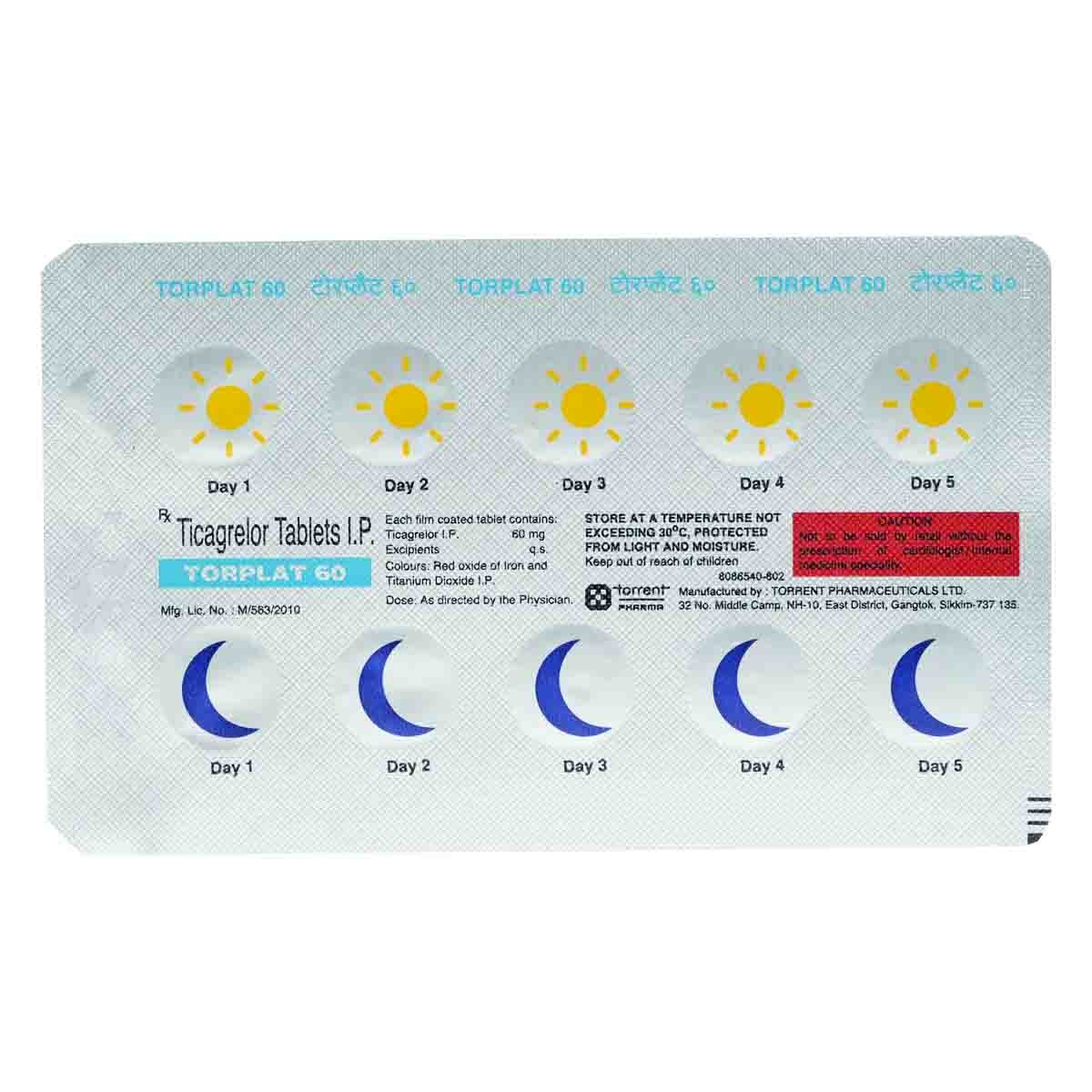 Torplat 60 mg Tablet 10's, Pack of 10 TabletS Torplat 60 mg Tablet 10's, Pack of 10 TabletS