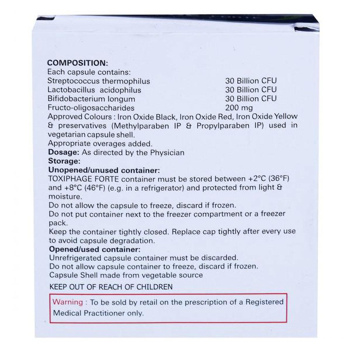 Toxiphage Forte Capsule 10's, Pack of 10 CapsuleS Toxiphage Forte Capsule 10's, Pack of 10 CapsuleS