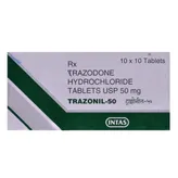 TRAZONIL 50MG TABLET, Pack of 10 TABLETS